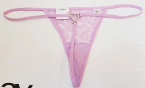 Rue 21 Damen T Back Tanga Höschen MEDIUM Lavendel Herz Strass Neu - Bild 1 von 3