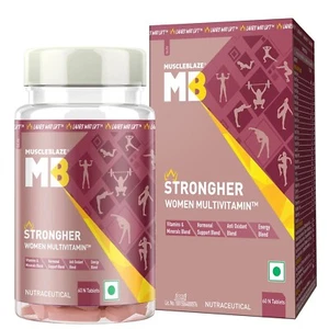 MuscleBlaze StrongHer Women Multivitamin, For Energy & Stamina 60 Tablets - Picture 1 of 3