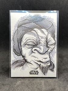 2022 Topps Finest Star Wars 1/1 Sketch Card autographed by Quinton Baker