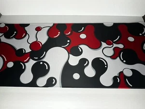 Red, Black, white Gaming Mouse Pad Large XL Desk Mat 31.5x11.8” Anime Design - Picture 1 of 3