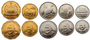 SAMOA - SET DI 5 MONETE 10 CENTESIMI - 2 DOLLARI 2011 UCCELLINO E STRUMENTO UNC - Foto 1 di 1