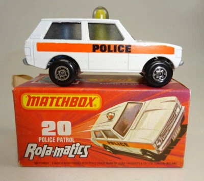 Matchbox Superfast Nr. 20B Police Patrol weiß "Police" gelbe Leuchte in Box - Bild 1 von 4