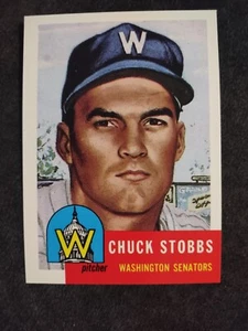 Tarjeta de béisbol 1991 Topps Archives 1953 Chuck Stobbs #89 Washington Senators - Imagen 1 de 2