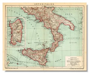 ITALY South Italy & Sicily 1907 dated Napoli Palermo Sardinia - Picture 1 of 10