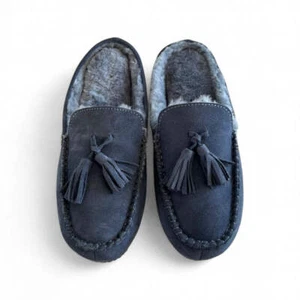 Zapatillas para hombre Just Sheepskin Chiswick azul oscuro PVP £70 - Imagen 1 de 5