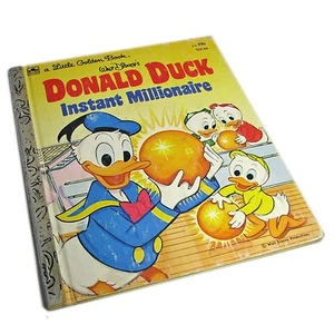 Vintage 1978 Disney's Donald Duck Instant Millionaire Golden Book - Imagen 1 de 12
