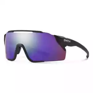 Gafas de sol SMITH OPTICS Attack MTB mate negro/violeta espejo intercambiables NUEVAS - Imagen 1 de 10