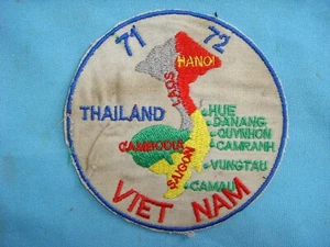 VIETNAM WAR PATCH, SOUTHEAST ASIA WAR GAMES 1971-72 THAILAND VIETNAM CITIES - Picture 1 of 2
