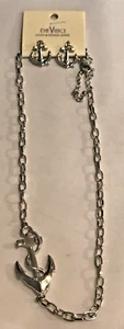 Davinci Lead & Nickel Compliance SAILING ANCHOR Necklace and Earring Set NWT - Picture 1 of 7