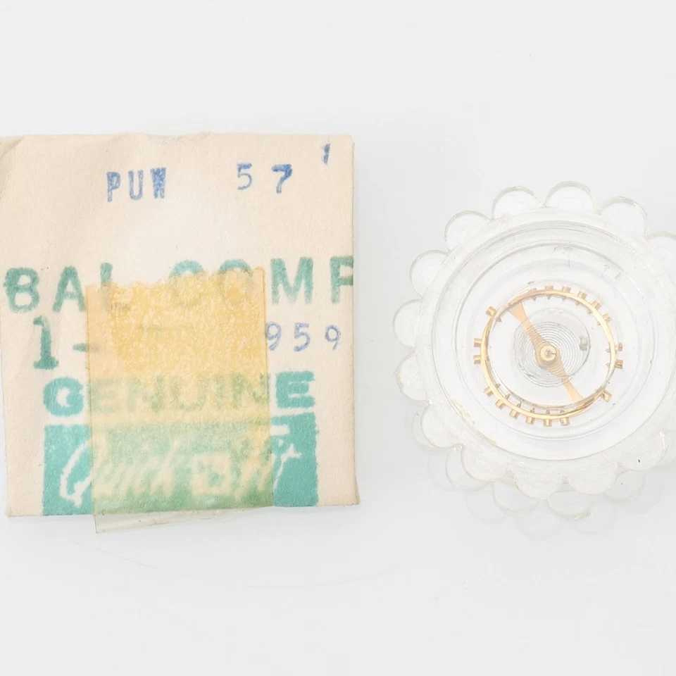 PUW 54, 55, 57, 570  Balance Complete Watch Part Bestfit 721/959 New Old Stock - Image 1 of 1