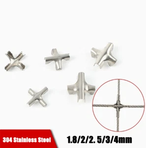 1.8mm 2mm 2.5mm 3mm 4mm Wire Rope Trellis Cross Clip Stainless Steel 304 Pliers - Picture 1 of 13