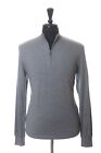 Paul & Shark Grey Summer Wool Quarter Zip Sweater 26182