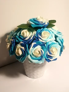 America Artificial Roses Flag Memorial Day 4th of July Floral Arrangement NEW - Picture 1 of 3