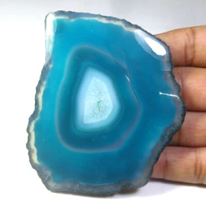 Sea Green Slice Agate Cabochon 74x61 mm Natural Slice Geode Gems 246 Cts BS-1072 - Picture 1 of 9