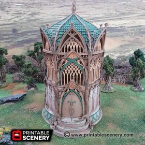 Library of Ithillia - Elven Building - Fantasy Tabletop Terrain  - Picture 1 of 10