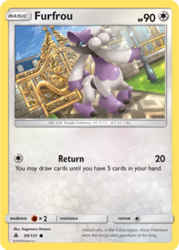 1x Furfrou 99/131  Forbidden Light Pokemon TCG Card NM - Image 1 of 1