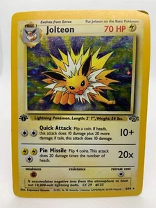 JOLTEON Pokemon Card - WOTC - 1st Edition - Jungle - 4/64 - HOLO - Picture 1 of 7