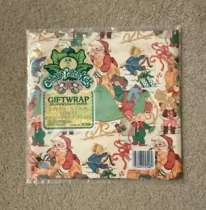 Vintage 1983 Cabbage Patch Kids CPK Christmas Santa Unopened Wrapping Paper - Picture 1 of 2