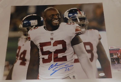 Alec Ogletree Signed Autographed 16x20 Photo New York Giants JSA COA Georgia (B) - Image 1 of 2