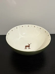 Spode Glen Lodge Hirsch 2013 grün & weiß 9,5" Salatschüssel - Bild 1 von 5