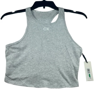 Camiseta sin mangas Calvin Klein Workout para mujer talla grande gris espalda deportiva nueva Foto 1 de 4