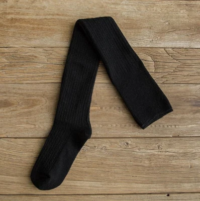 Mujeres Lana Cachemira Sobre la Rodilla Calcetines Crew Sólido Muslo Medias Diseño Bota*( Foto 1 de 4