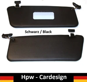 Juego de parasoles Mercedes SL R107 Sunvisor parasol par negro con soporte - Imagen 1 de 4