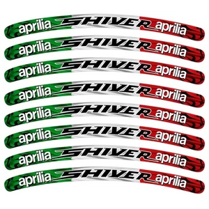Gráficos de llanta de rueda Aprilia SHIVER bandera italiana x 12 piezas - Imagen 1 de 3
