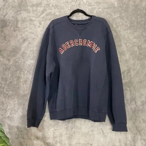 Vtg Y2K Abercrombie & Fitch Spell Out Crewneck Unixex L Sweatshirt * - Picture 1 of 9