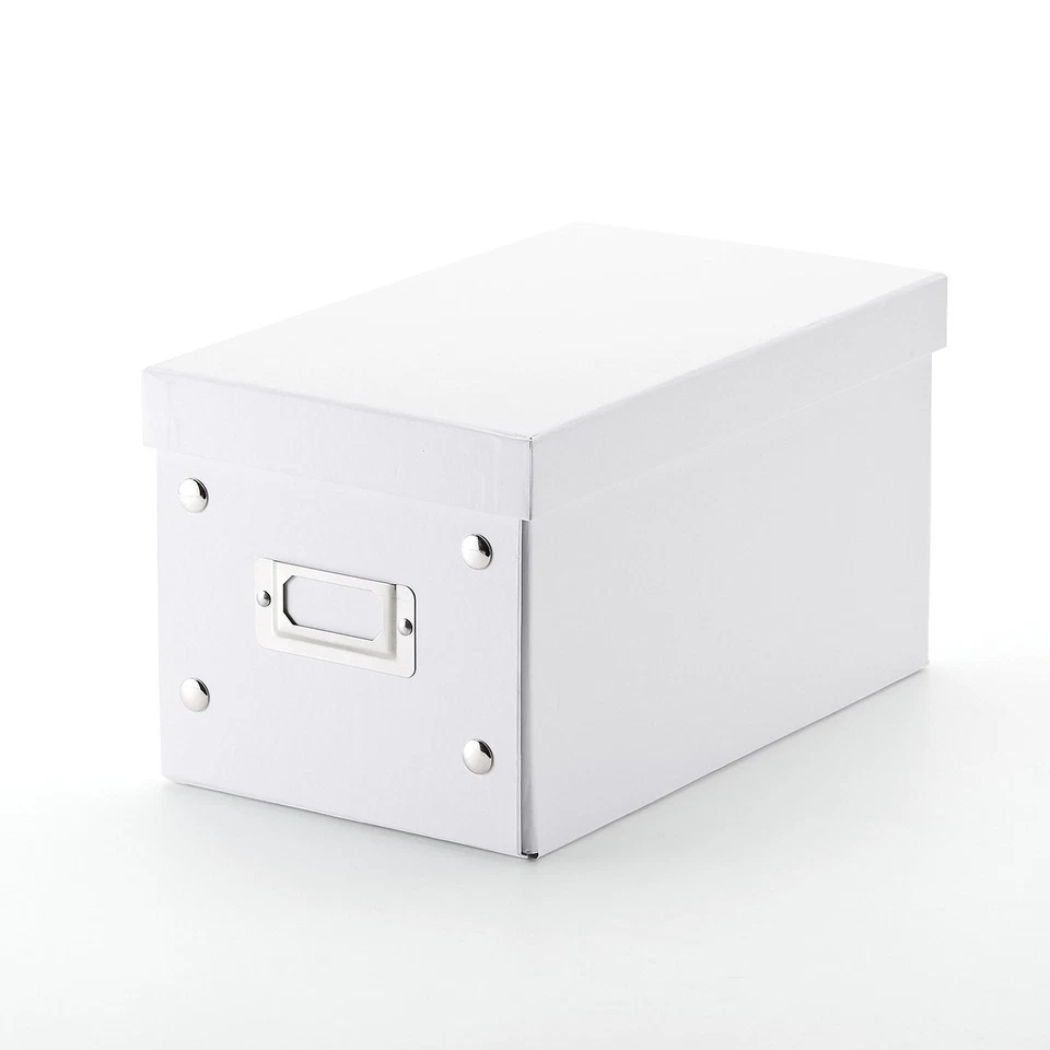 CD Case Storage Box CD/30 DVD/10 Blu-ray/10 CD Storage Box White 200-FCD036W - Image 1 of 4