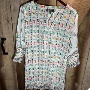 Top estilo túnica pret de lino Nishat talla 2 US/XS PK - Imagen 1 de 7