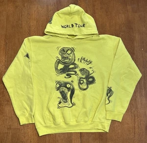 Billie Eilish World Tour Hoodie Sweatshirt M Konzert gelb Graffiti Air Brush - Bild 1 von 9