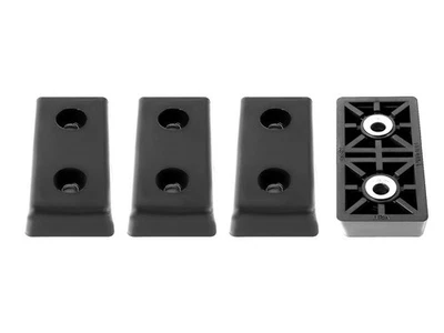 BUDWIG 4 SMALL RECTANGLE RUBBER FEET -- FURNITURE, TABLES, SOFAS, CHAIRS, BEDS- US MADE