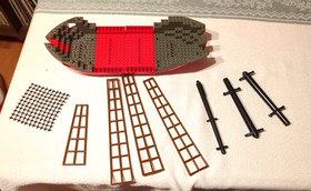 LEGO Pirates Red Beard Runner 6289 Ship Hull Parts MASTS RIGGING 2556 2558 2560