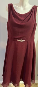NWT JJ's House Maroon Burgundy Cabernet Cocktail Party Dress Size 16 1X - Picture 1 of 8