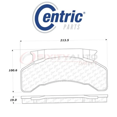 Centric C-TEK Metallic Disc Brake Pads for 1997-2002 GMC C7500 Topkick 6.0L vh Foto 1 de 4