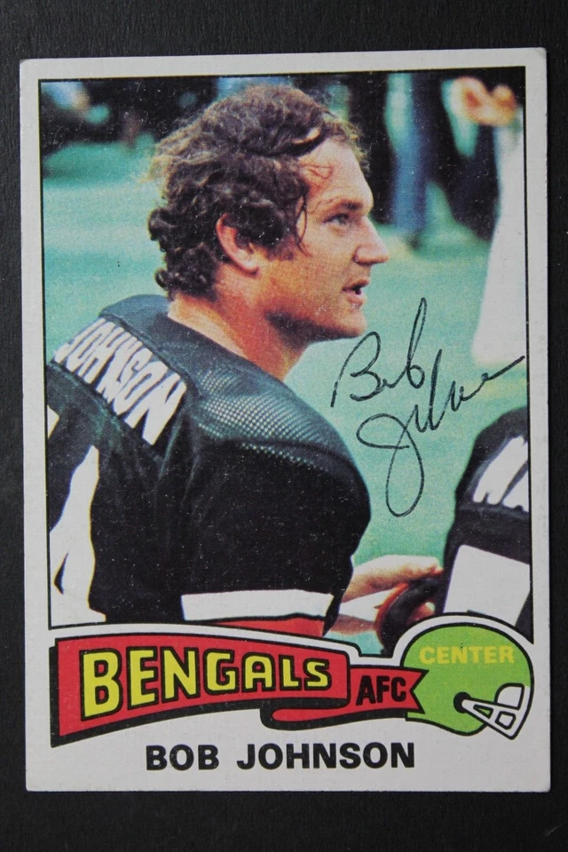 Bob Johnson Cincinnati Bengals Signed 1975 Topps #412 Autographed Card TENN - Image 1 of 4