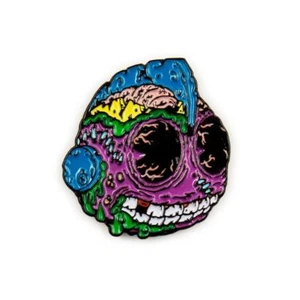 kidrobot Madballs Enamel Pin Series - Bot Head - New - Picture 1 of 4