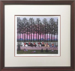 Jane Wooster Scott "Foxy Gives em' the slip" Hand Signed CUSTOM FRAMED ART Horse - Picture 1 of 5