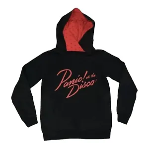 PANIC ! AT THE DISCO BLACK PULLOVER HOODIE SIZE S JUNIORS COWL NECK SWEATSHIRT - Picture 1 of 10