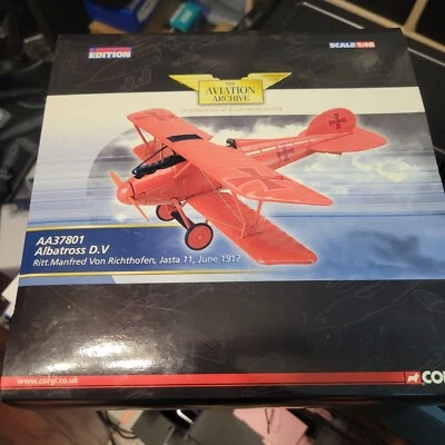 Corgi 1/48 AA37801 Albatros D.V Manfred Von Richthofen, The Red Baron, 1917 - Image 1 of 2