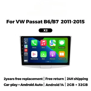For Volkswagen Passat 7 B7 CC 2010 - 2015 Android 14 Wireless Carplay AUTO Car - Picture 1 of 30