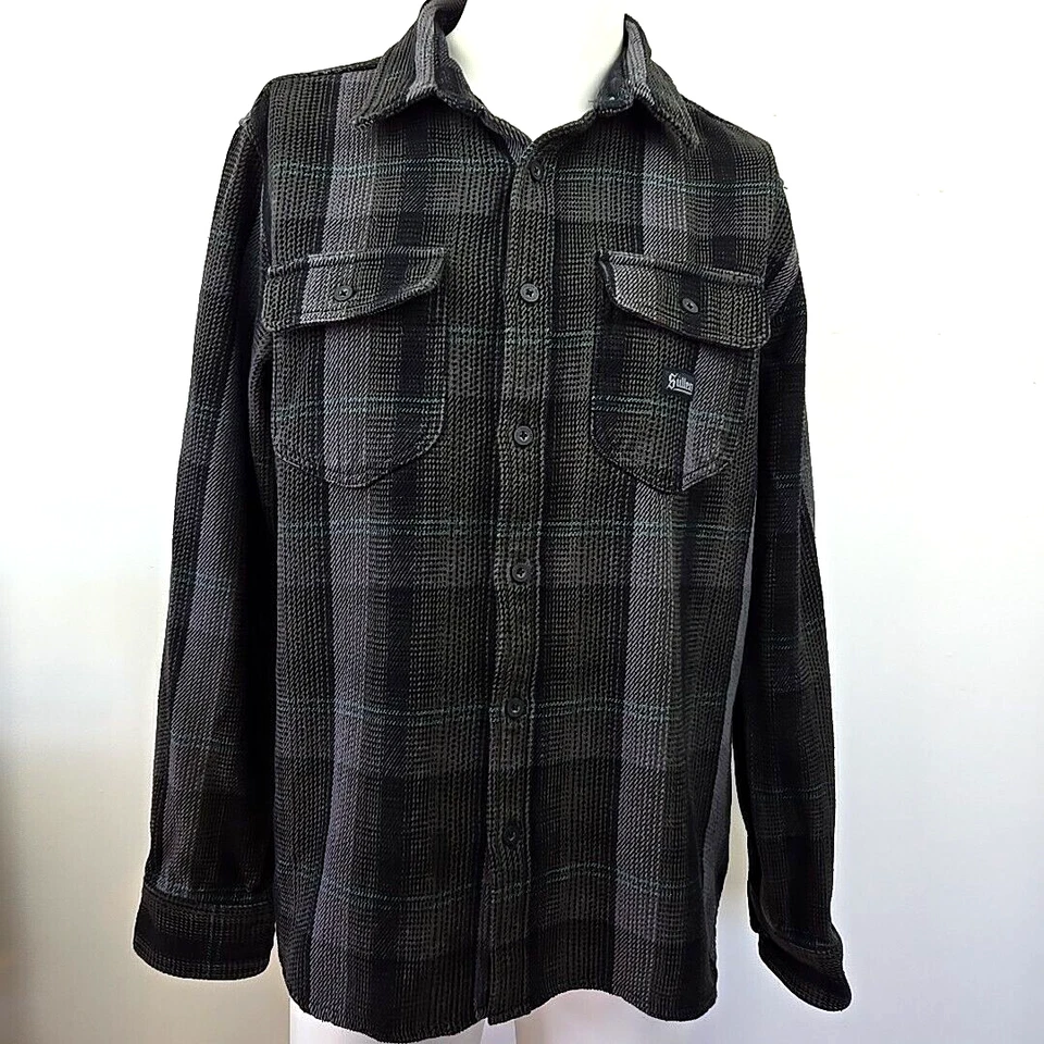 Camisa de Trabajo Sullen Haze Chaqueta Peso Pesado Tejido Franela Para Hombre M Gris Cuadros Motociclista Foto 1 de 4