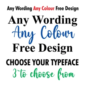 Personalised Vinyl Sticker Any Text Own Words Custom Name Decal Font Colour - Picture 1 of 18