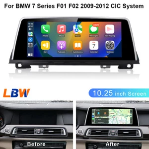 Pantalla de 10,25 pulgadas inalámbrica Carplay Linux para BMW Serie 7 F01 F02 2009-2012 CIC - Imagen 1 de 12