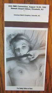 LIVE MODEL GIRLIE MATCHBOOK COVER: 1995 ELIZABETH NEW JERSEY (HILTON HOTEL) -E12 - Picture 1 of 1