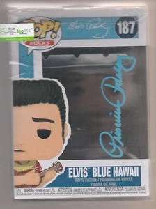 PRISCILLA PRESLEY SIGNED FUNKO RARE ELVIS BLUE HAWAII #187 POP ROCKS HUSBAND JSA - Picture 1 of 13