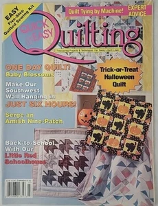 Quick & Easy Quilting Magazine Autumn 1991 Halloween Schoolhouse Nine Patch - Picture 1 of 2