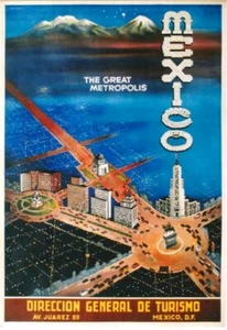 Original vintage poster MEXICO CITY GREAT METROPOLIS c.1950 - Picture 1 of 1