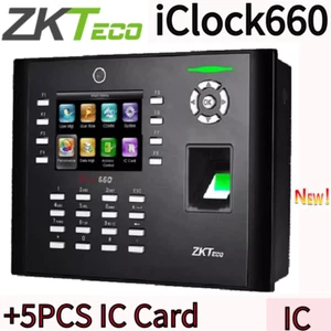 ZKteco 3.5" Cámara de Usuario Huella Digital Tiempo Asistencia Control de Acceso iclock660+5IC - Imagen 1 de 13
